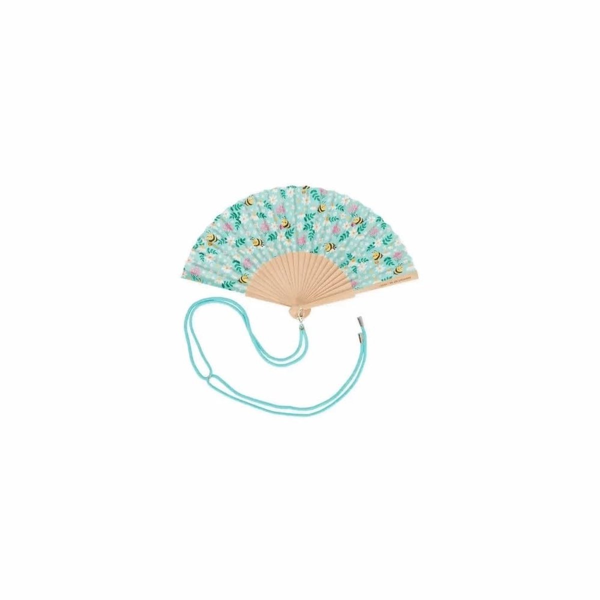 Opvouwbare Ventilator met Bijenmotief - Polyester Handvat