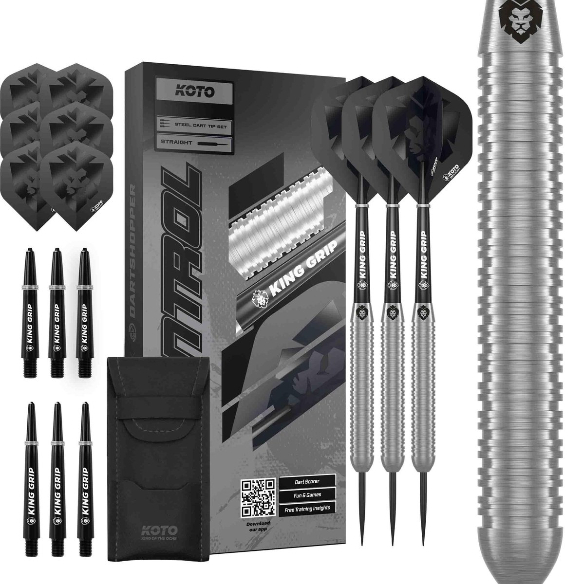Dartpijlen Set 90% Tungsten - Inclusief 3 Barrels, 6 Flights en Etui