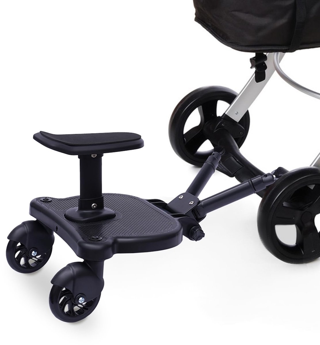 Buggy Board met Zitje - Hoogteverstelbaar voor Kinderen van 3 tot 7 Jaar