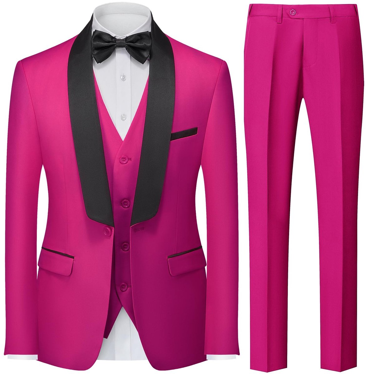 Heren 3-Piece Suit Set - Slim Fit - Roze - Formeel