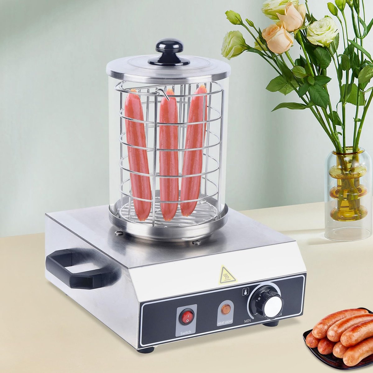 Hotdogmaker - met verwarmfunctie voor professioneel en privégebruik