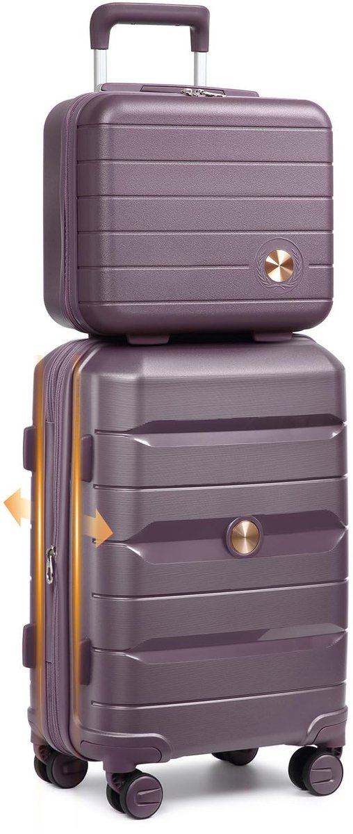 Kofferset met 4 stuks - Hard shell - Paars