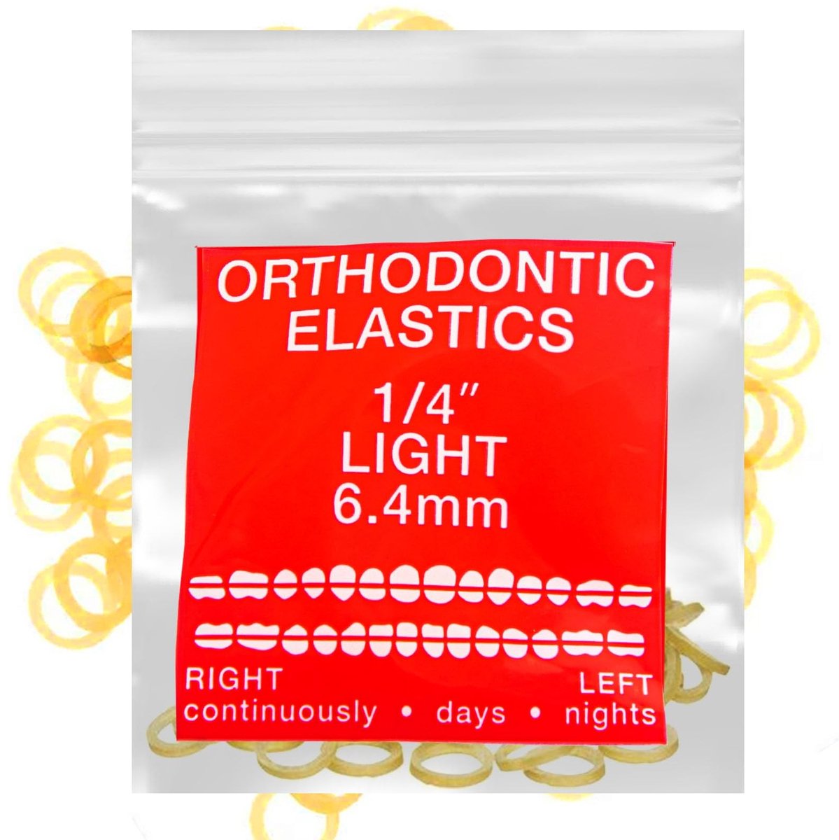 Orthodontische Elastieken - 100 Stuks - Licht Latex