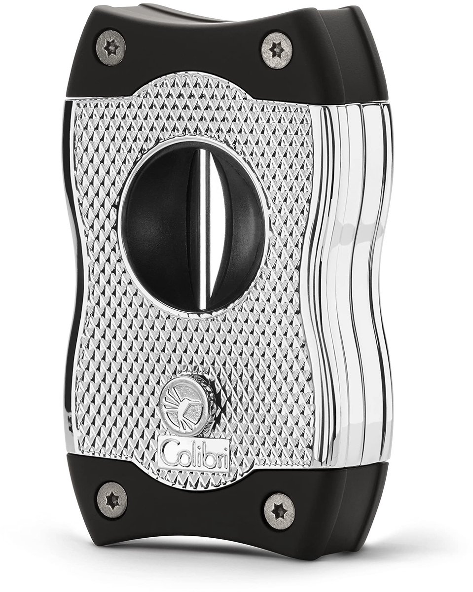 Cigar Cutter met V-Cut en S-Cut Functie - Chrome en Zwart