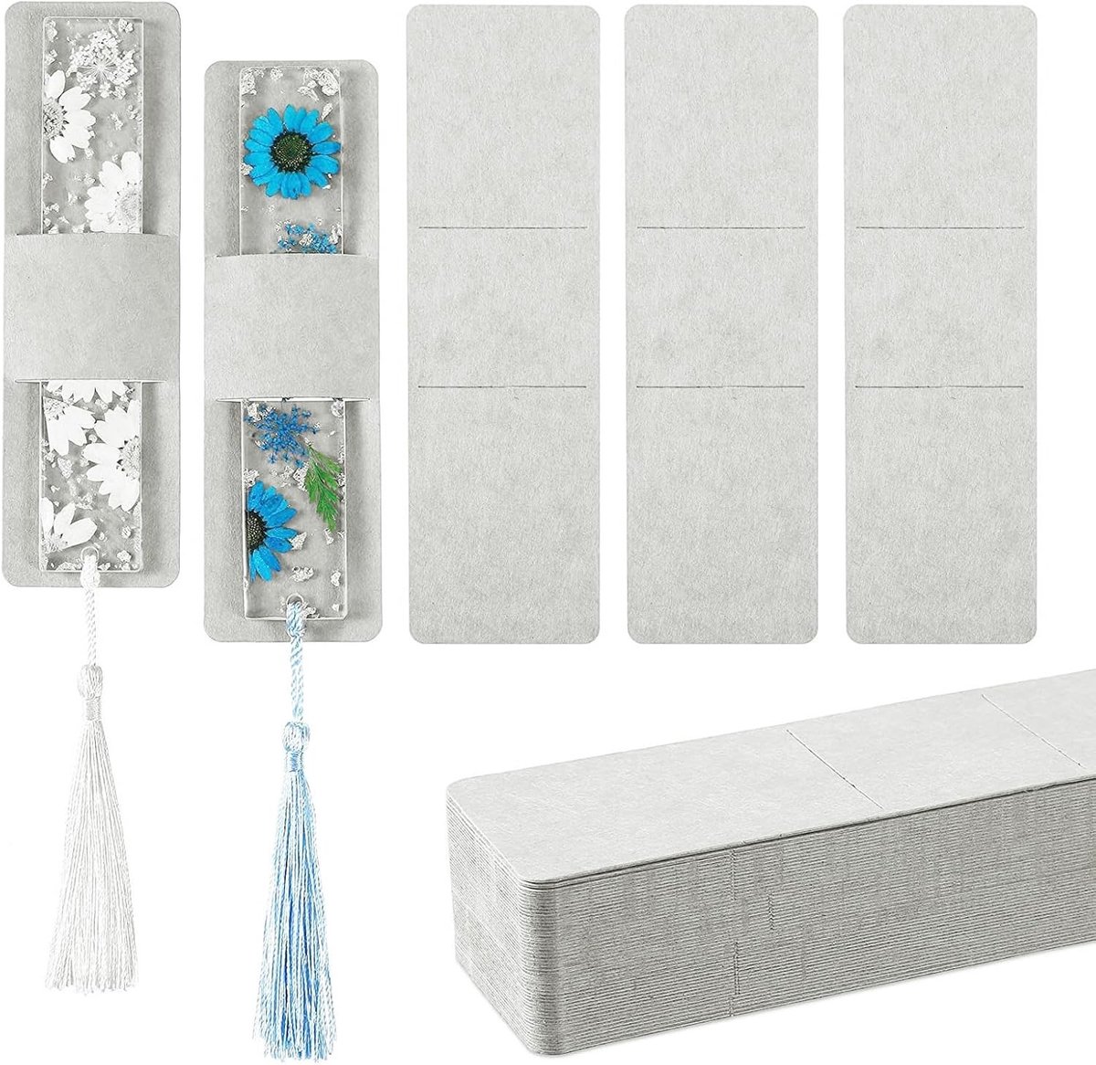 Kraft Boekleggers Bescherming - 50 Stuks DIY Lege Display Kaarten voor Sieraden Haken en Boeken