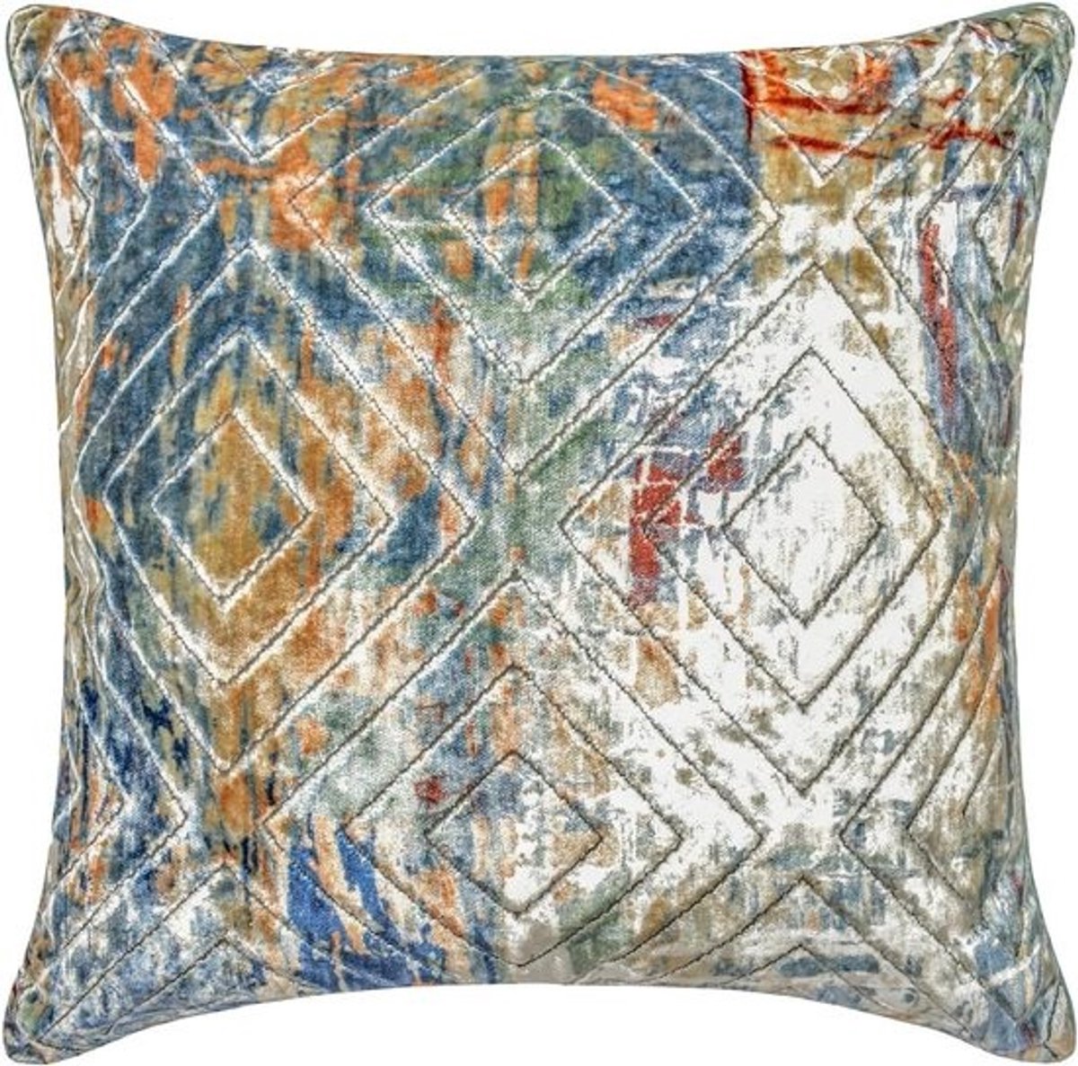 Decoratieve Kussenslopen - Kussenhoes Set - Woonkamer Decoratie - Handgemaakt Fluweel - 40x40 cm - Blauw