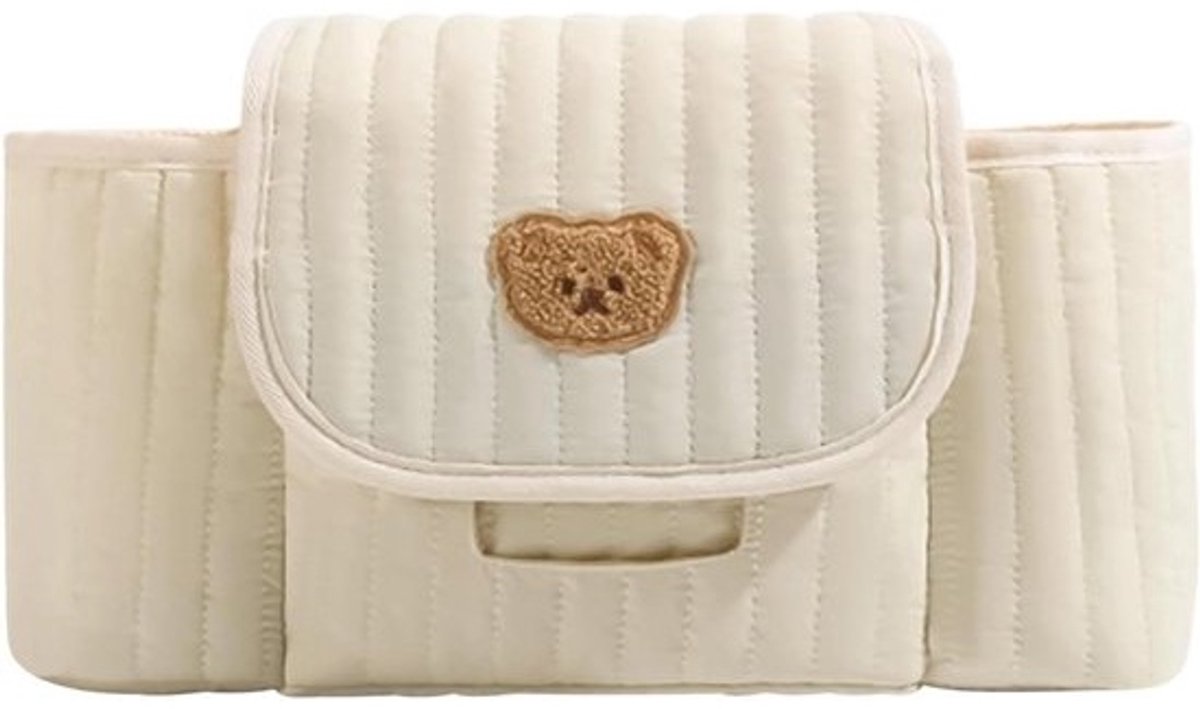 Kinderwagen Organizer - Opbergtas Kinderwagen - Baby Verzorging Onderweg - Met Zakdoekdispenser - 35 x 18 x 4 cm - Grijs
