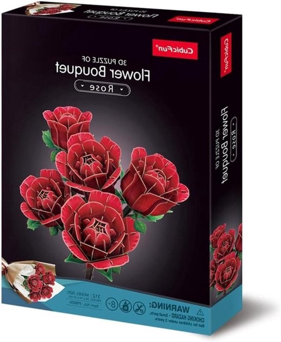 3D Rozen Boeket - Bloemen Puzzel - Decoratie Bouwen - Zonder Lijm en Schaar