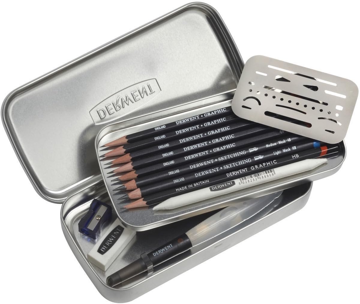 Sketch set met 6 grafietpotloden en wateroplosbare accessoires