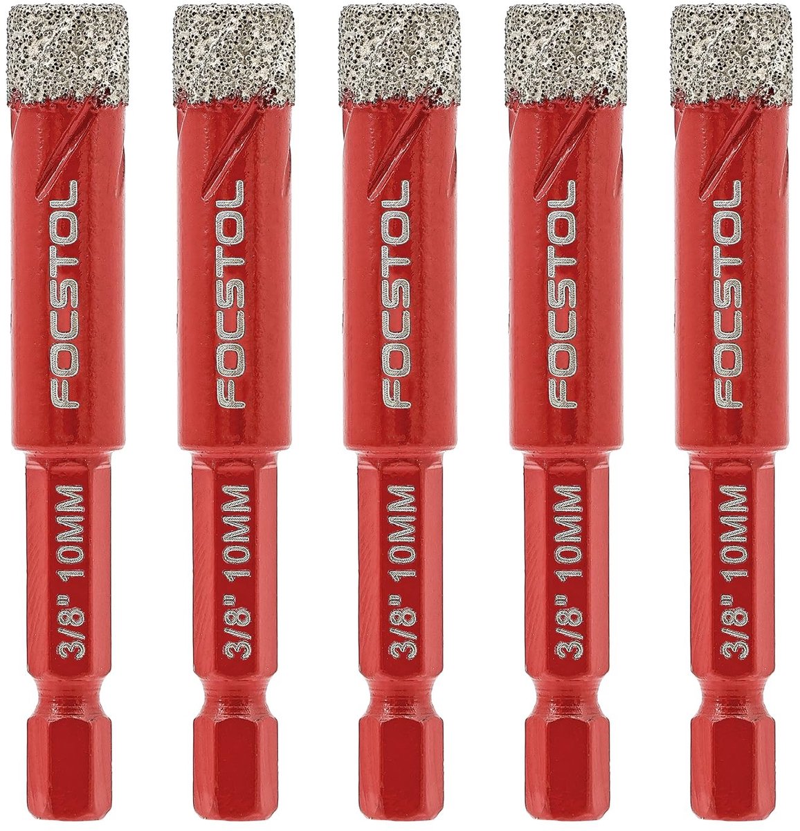 Set van 5 diamantboorbits - Voor keramiek en marmer