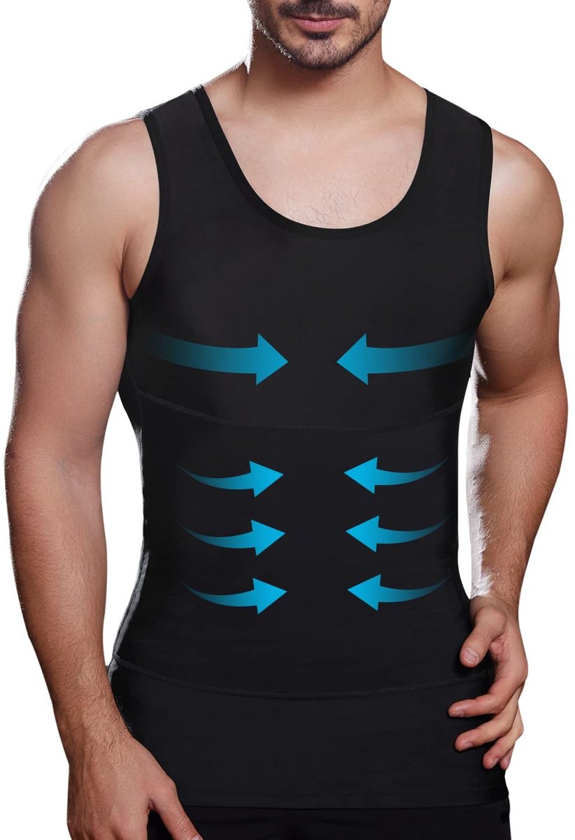 Slimming Body Shaper Vest - Zwart