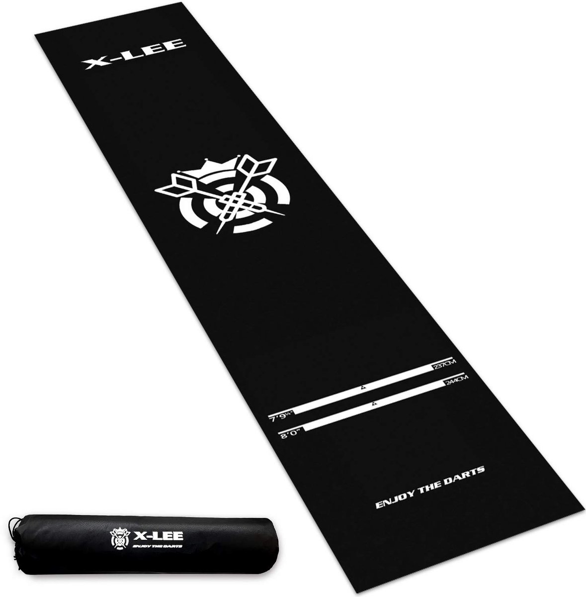 Darts Mat - Antislip met Duidelijke Afstandsaanduidingen - Zwart