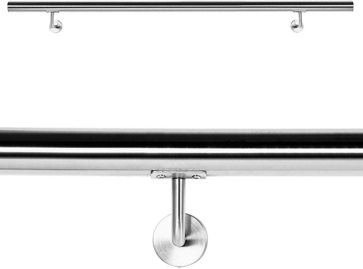 Trapleuning 130 cm - Modern Ontwerp - Zilver