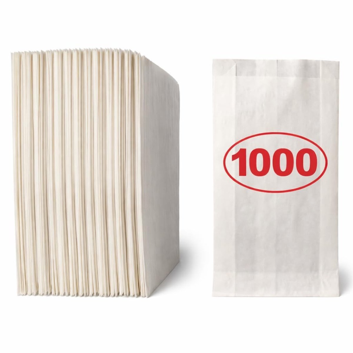 Kraft papieren zakken voor feestjes - 20x12cm, 1000 stuks