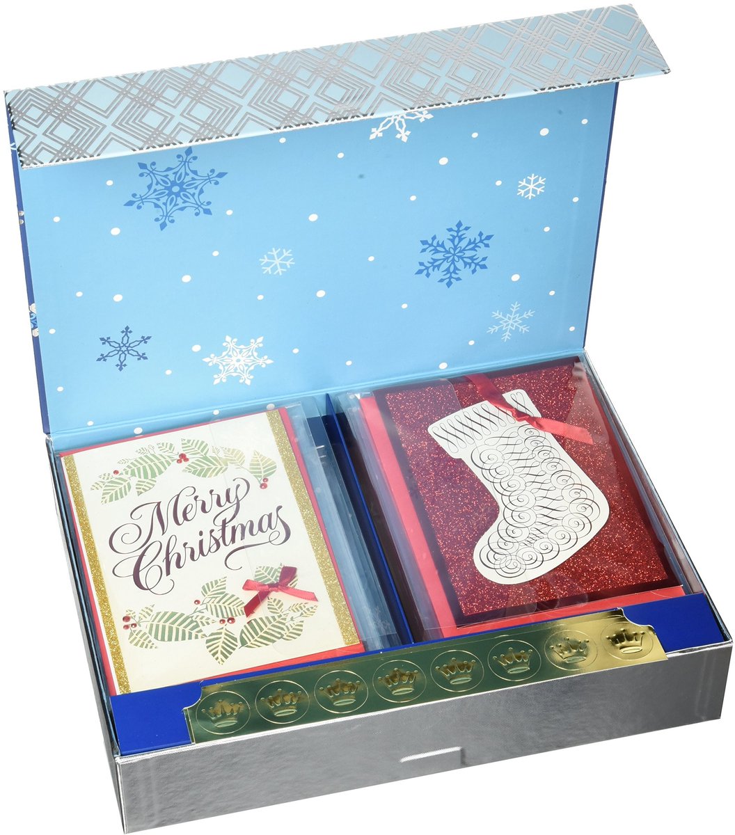 Set van 24 kerstkaarten met enveloppen - Handgemaakt en versierd