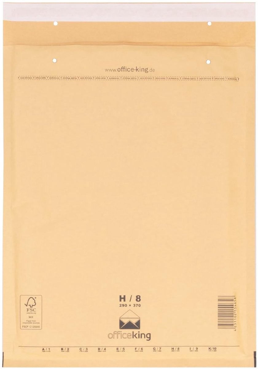 Luchtkussentassen 200 stuks - Bruin - 290 x 370 mm