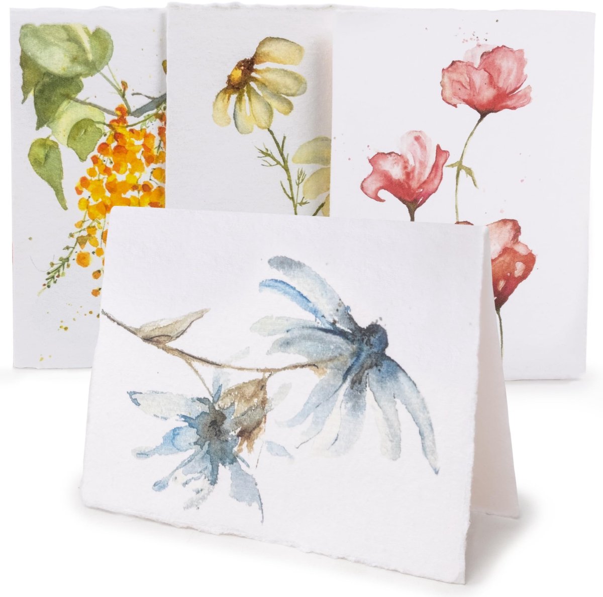 Handgemaakte Wenskaarten - 20 Stuks met Floral Ontwerp