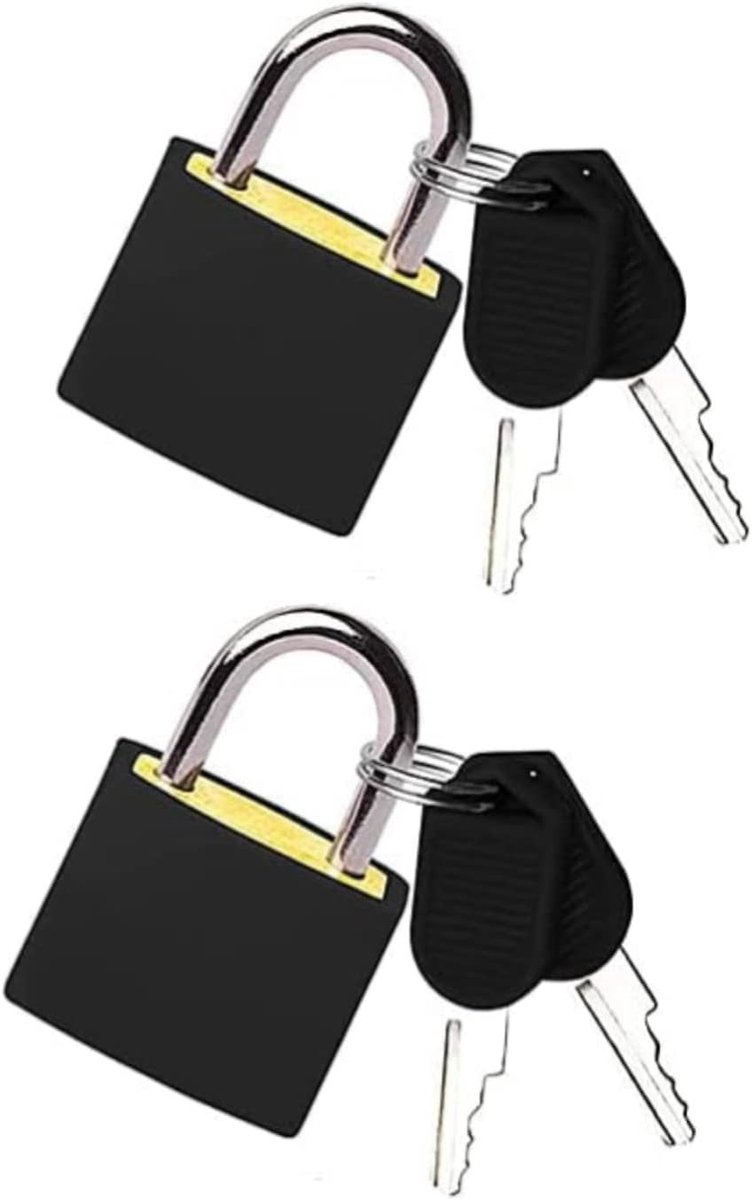Mini Hangslot met Sleutel - 2 Stuks - Ideaal voor Koffer, Reisbagage en Kluisjes - Veiligheidsoplossing voor Gym en Reizen
