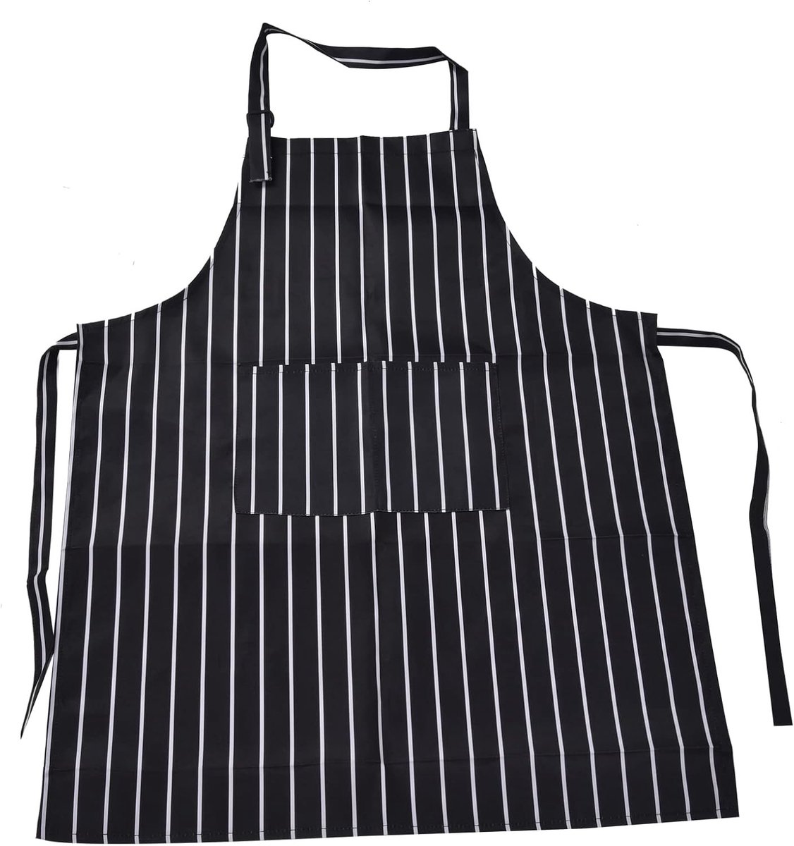 Verstelbare schort met dubbele zakken voor de horeca, ideaal voor koken, bakken en restaurantgebruik voor zowel mannen als vrouwen