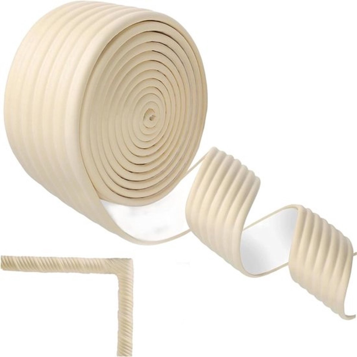 Hoekbeschermer Baby - Baby proofing randen - Kindveilige woning - Schokabsorberend NBR materiaal - 2 meter - Wit
