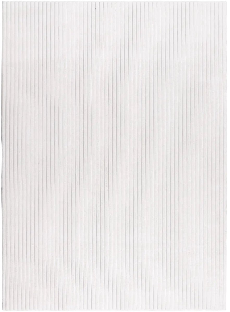 Dutch XXL Hoogpolig Vloerkleed | Tapijt | Plush | Strepen | Crème | 200x290 cm