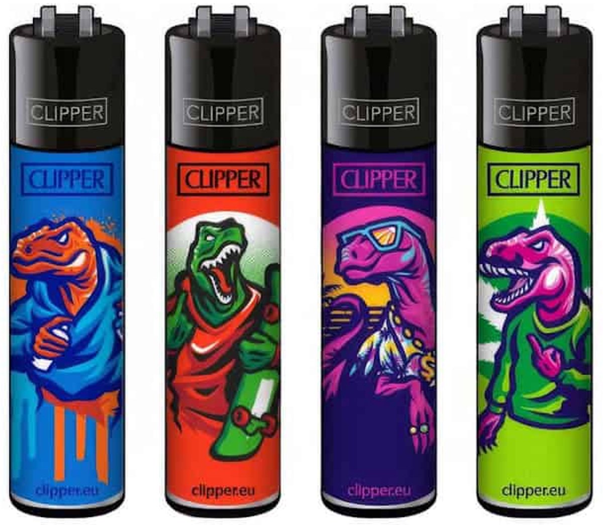 Clipper Classic Large Aanstekers "Raptors" (4 Stuks)