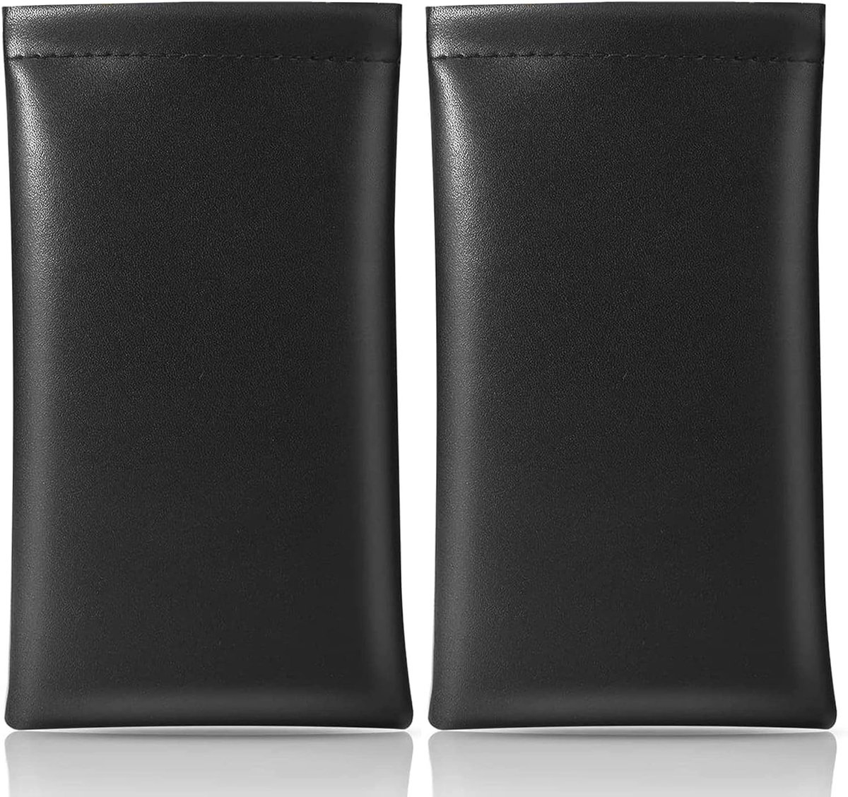 Premium Leren Opbergtas voor Zonnebrillen en Brillen - 2 Stuks, Duurzaam en Stijlvol