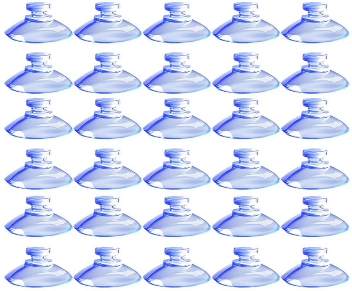 Solidchoice - Set van 30 Transparante Zuignappen voor Meerdere Toepassingen