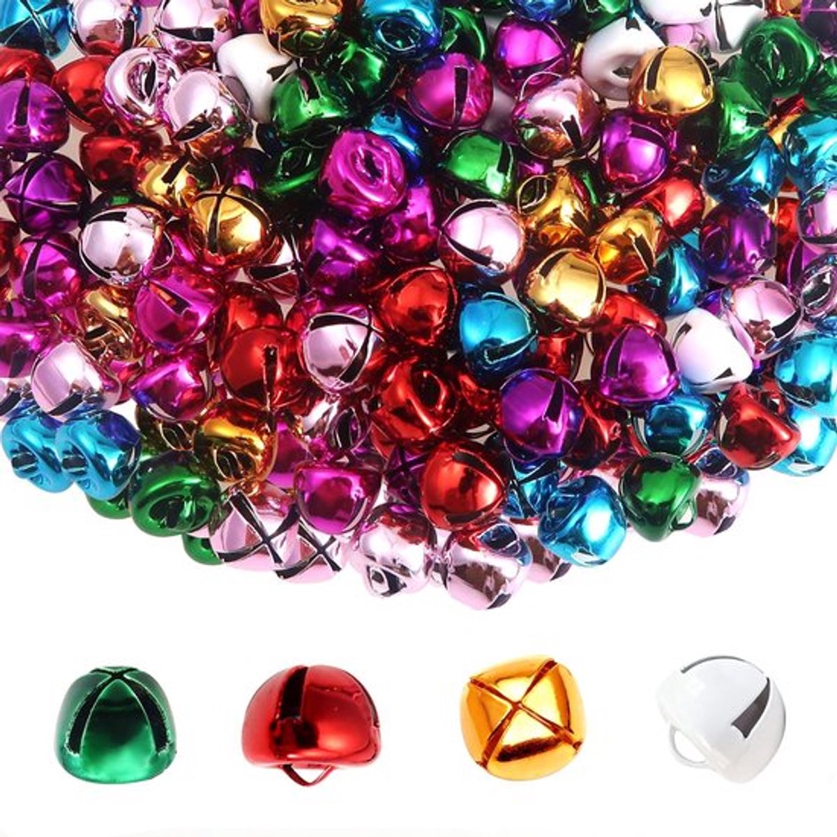 Rammelaars 200 stuks - Klokken - Decoratie - Feest - Bruiloft - Kerstmis - Melodische tonen - Belletjes