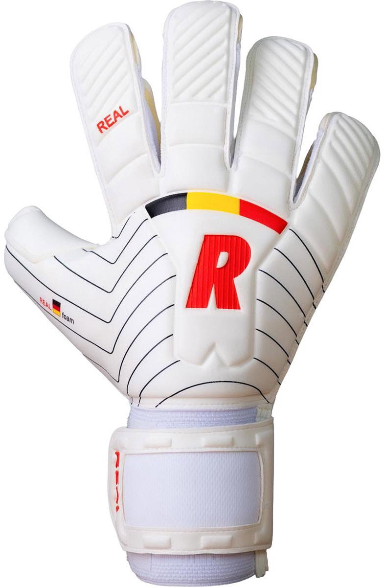 Real Devils Keepershandschoenen Kinderen - Wit / Zwart / Geel / Rood | Maat: 7,5