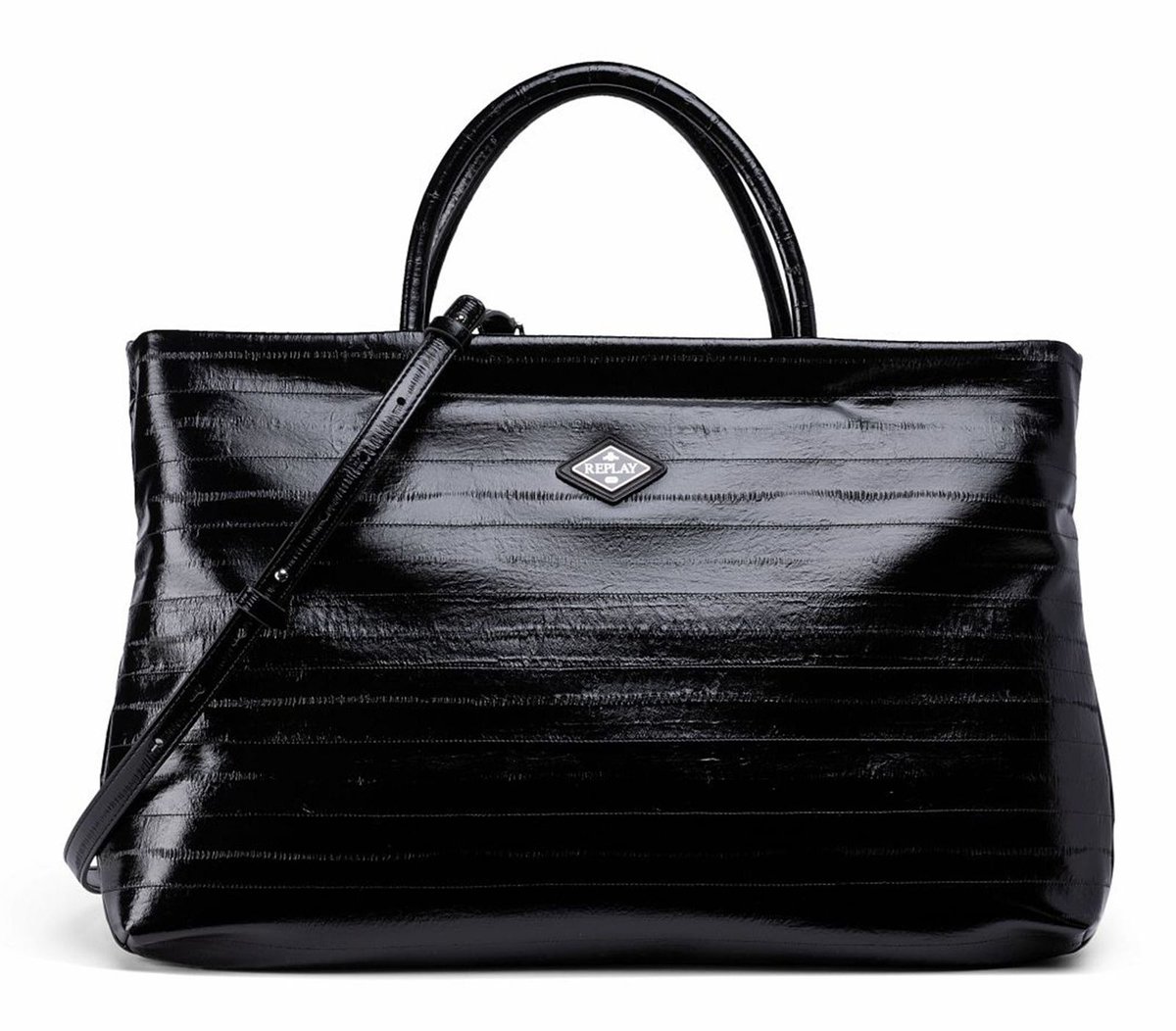 REPLAY schoudertas shopper Shoulder Bag Black zwart
