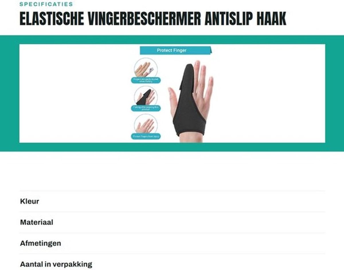 Vingerbeschermer Ademend - Vingerbeschermer Siliconen - Antislip - Flexibel - Hengelsport - Comfortabel Ontwerp - Vingerhandschoen