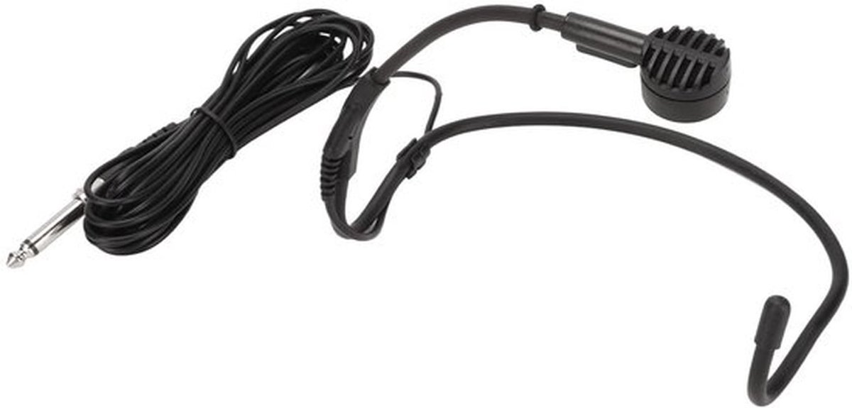 Oorhaakmicrofoon Bedraad - 6,35 Mm Aansluiting - Ergonomisch Ontwerp - Draagbaar - HiFi-Geluid - Professionele Geluidskwaliteit - Headsetmicrofoon