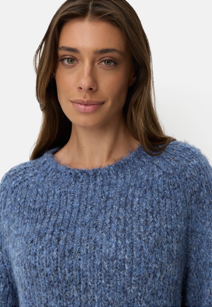 camel active Gebreide trui met wijde mouwen - Maat womenswear-3XL - Jeansblauw