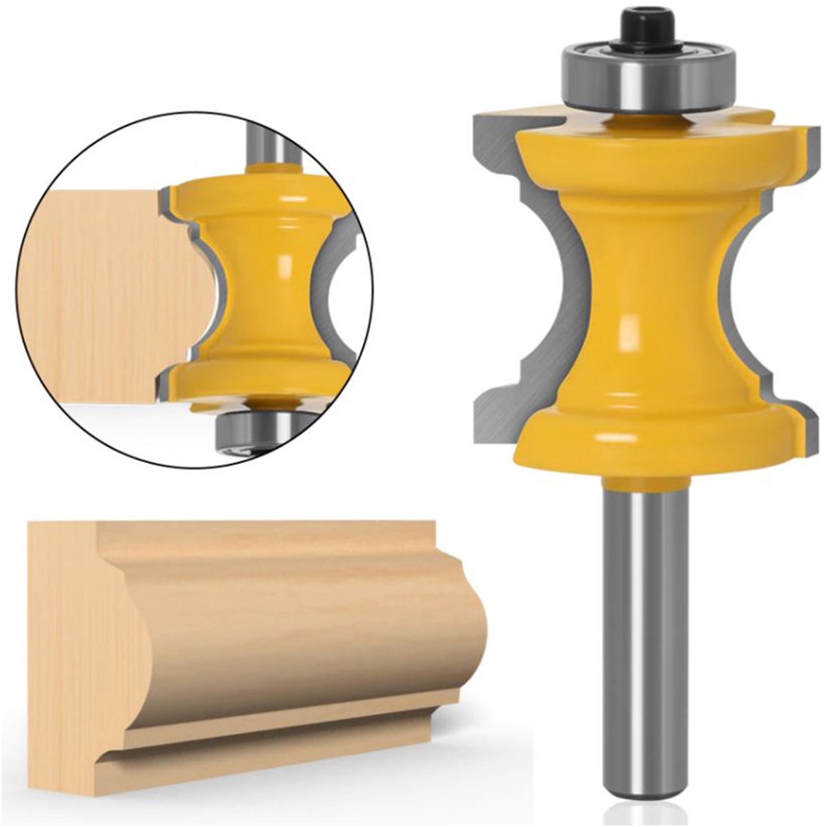 DW4Trading Houtfrees Bullnose Kraal Frees - 30x32 mm - Schacht 6 mm