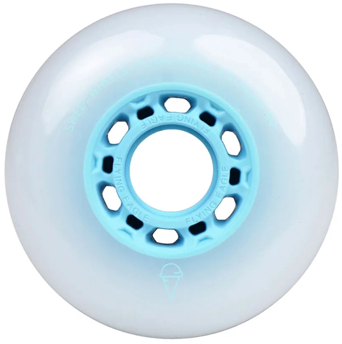 Flying Eagle Ice Cream Schaatswielen Zilver 100 mm