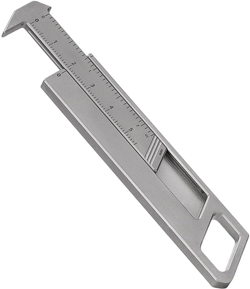 Multifunctionele Schaal Caliper met Liniaal voor Werk en Studie, Compact EDC Meetinstrument voor Dagelijkse Metingen en Precisiewerk
