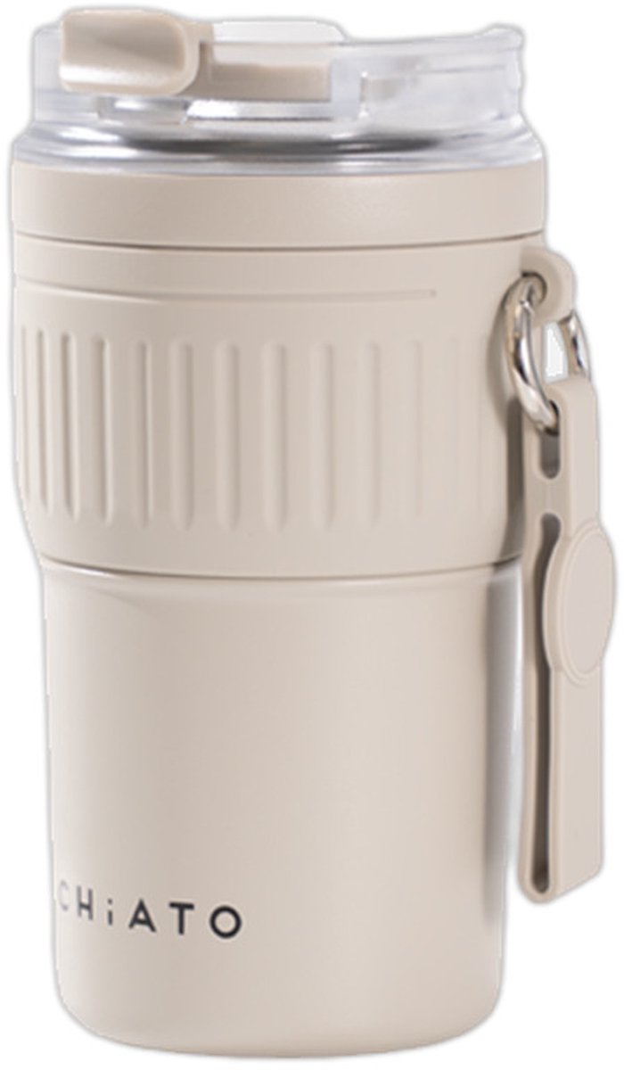 CHiATO Home hotSIP Oat Cream geïsoleerde reisbeker, 400 ml – Crème