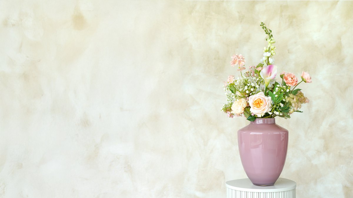 Fan of Flowers Lily – Zijden Boeket Bloemen – Kunstbloemen Veldboeket – Zachtroze, Nude & Crème – 85 cm – Real-Touch Nepbloemen Lichtroze