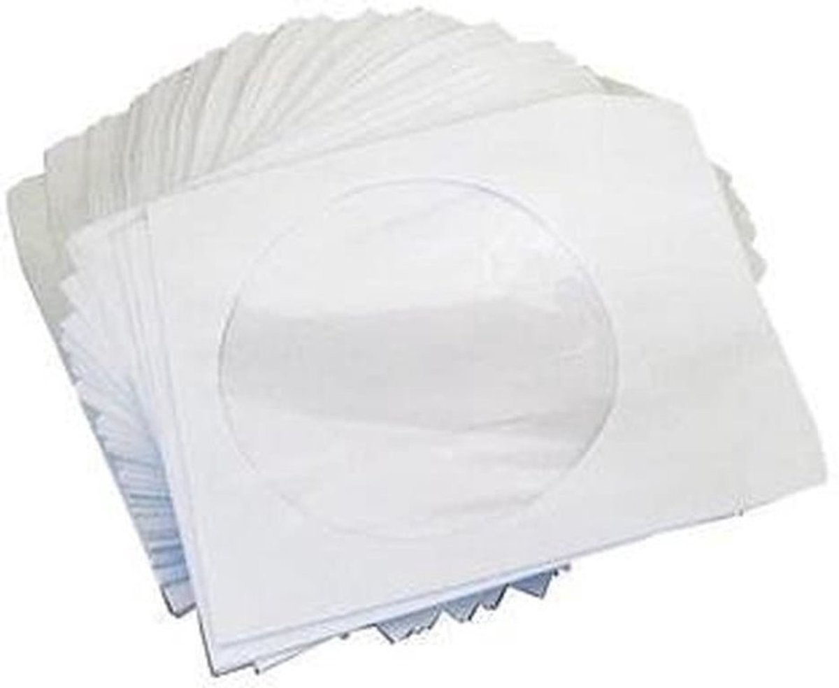 CD Sleeve Hoogwaardige Papier Hoezen - CD Hoesjes - CD Opbergsysteem - CD Opbergmap - Lichtgewicht - Transparant Venster - Cd Hoes