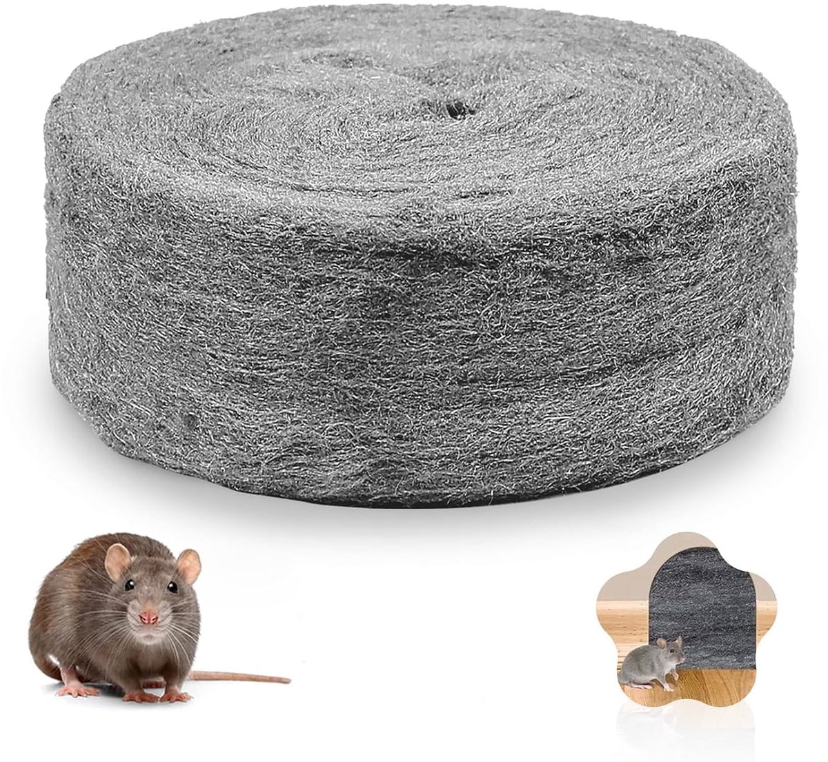 Staalwol Tegen Muizen en Ratten - 20 Meter - Fijn Tegen Knaagdieren - Voor Gaten en Muren
