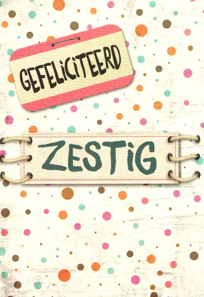 Verjaardagskaart leeftijd | Wenskaart | 10 stuks | Gefeliciteerd, zestig