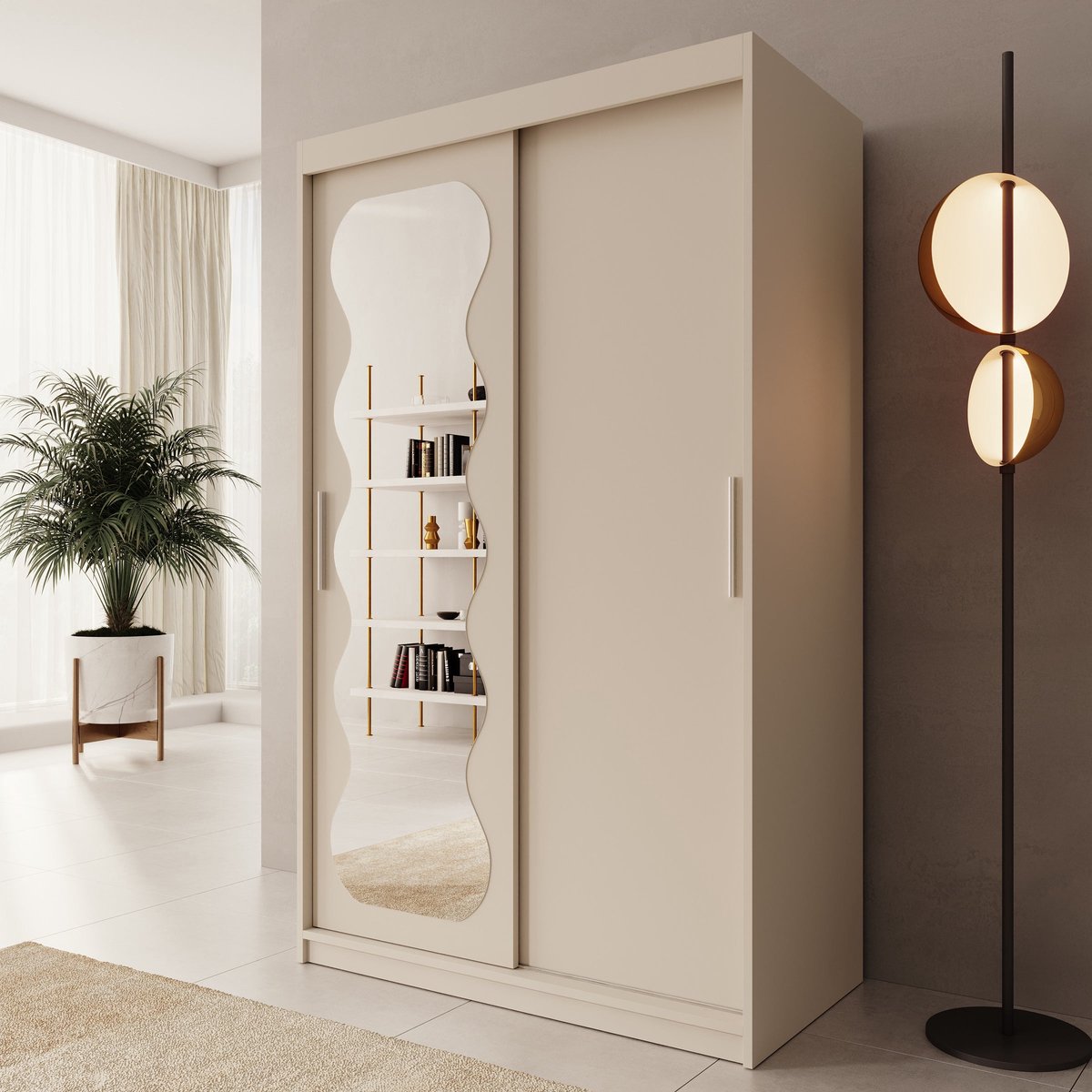 Meubella - Sentoji - Kledingkast - Beige - 120x62x200 cm