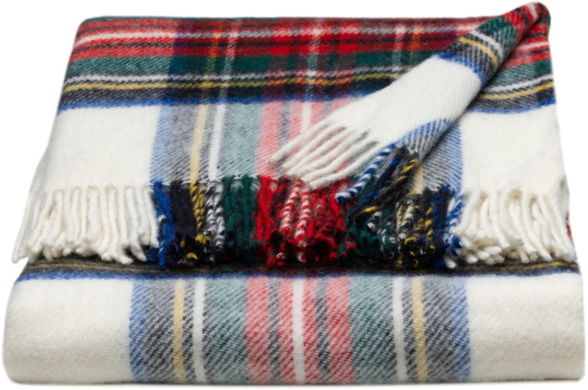 WOOOL Luxury Plaid - TARTAN (Dress Stewart) - 150x183cm