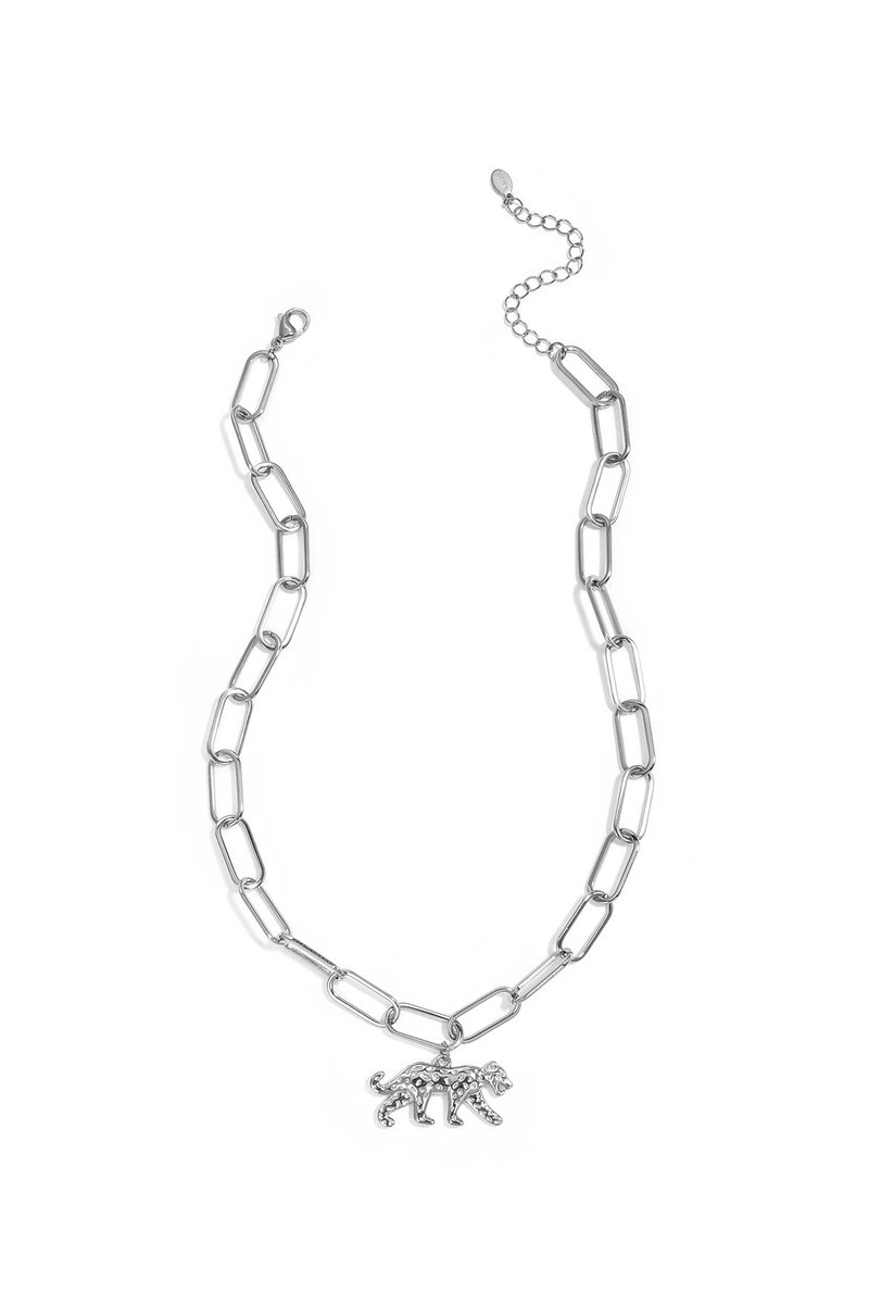 Zaya - Luipaard Ketting - Stainless Steel - - Goud