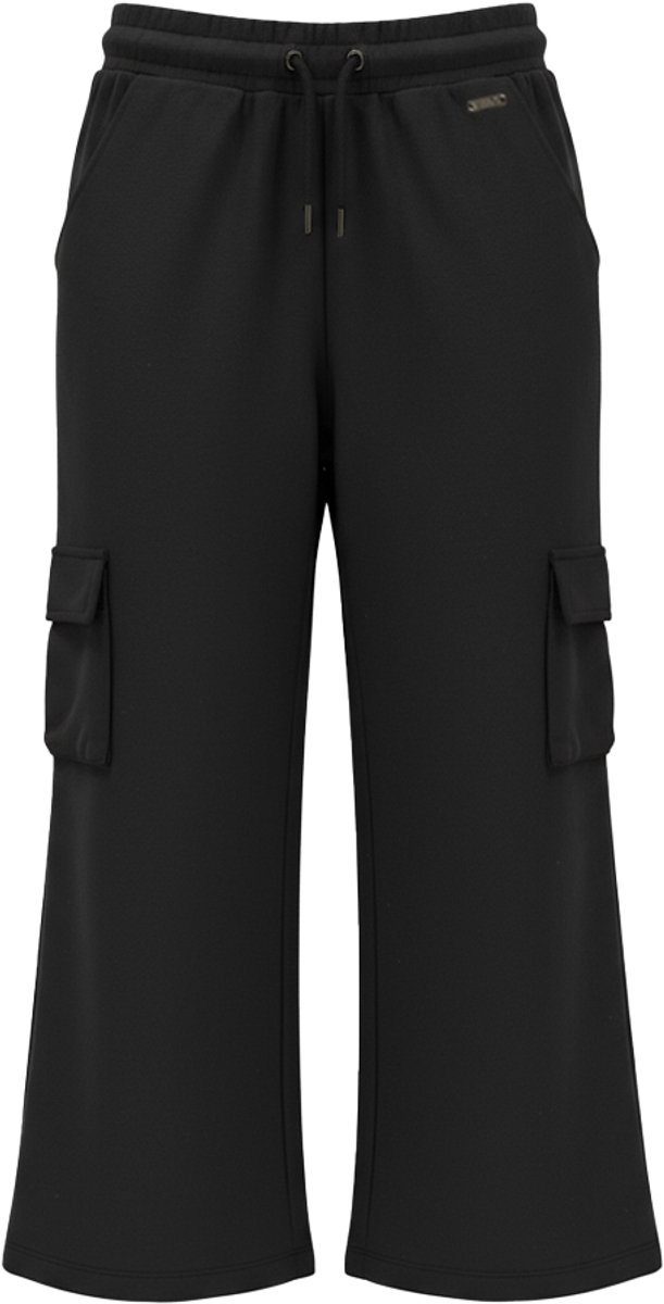 No Way Monday Meisjes Wide Leg Joggingbroek - Black