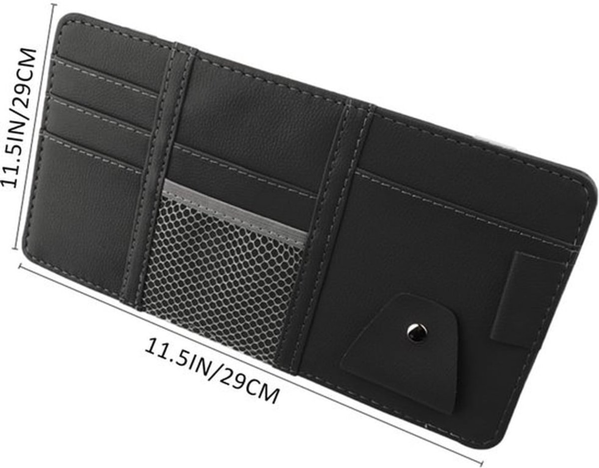 Store_8 - Auto zonneklep organizer - Multi-pocket tas - Zwart - Zonnebrilhouder - Opbergzak voor documenten - Geschikt voor SUV en vrachtwagen