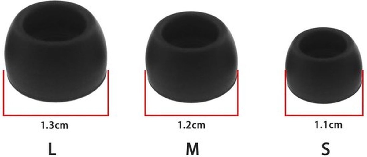 Siliconen oordopjes - Compatibel met Galaxy Buds Pro - Zacht en comfortabel - Zwart en grijs - Perfecte pasvorm - 6 paar inbegrepen