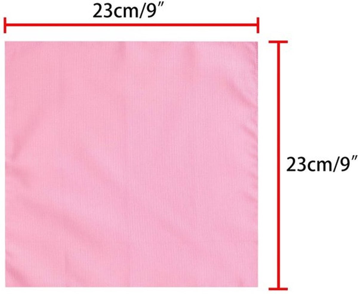 Zakdoeken Heren - Set van 1 Pochet en 1 Vliegen - Polyester - 13 Kleuren - Maat 23x23 cm - Verstelbare Halsband 31-53 cm