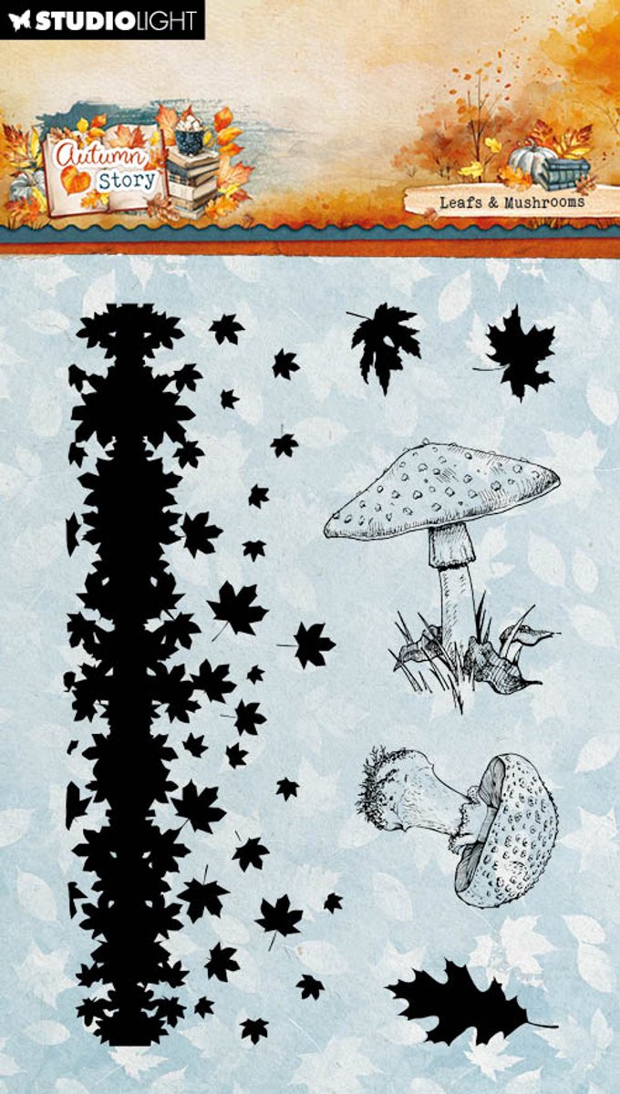 Clear stamps leaves and mushrooms - Autumn story nr. 971